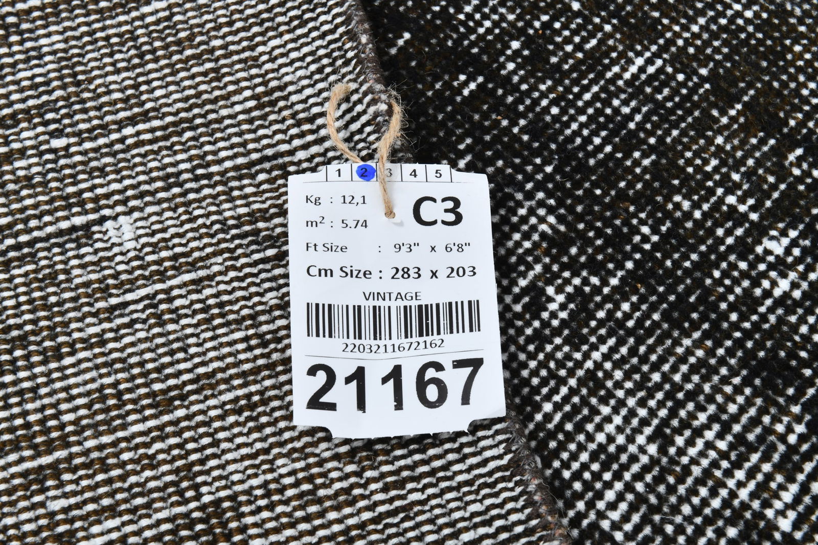 6'7'' x 9'3'' Handmade Vintage Wool Rug - 21167 - 20