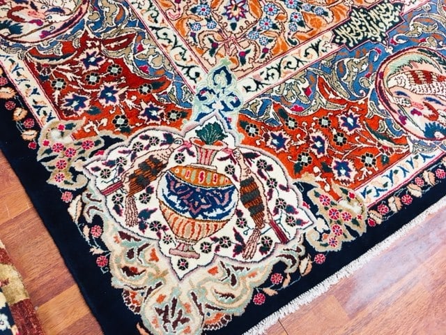 Vintage Persian Mashad- Kashmar rug-4555 - 12