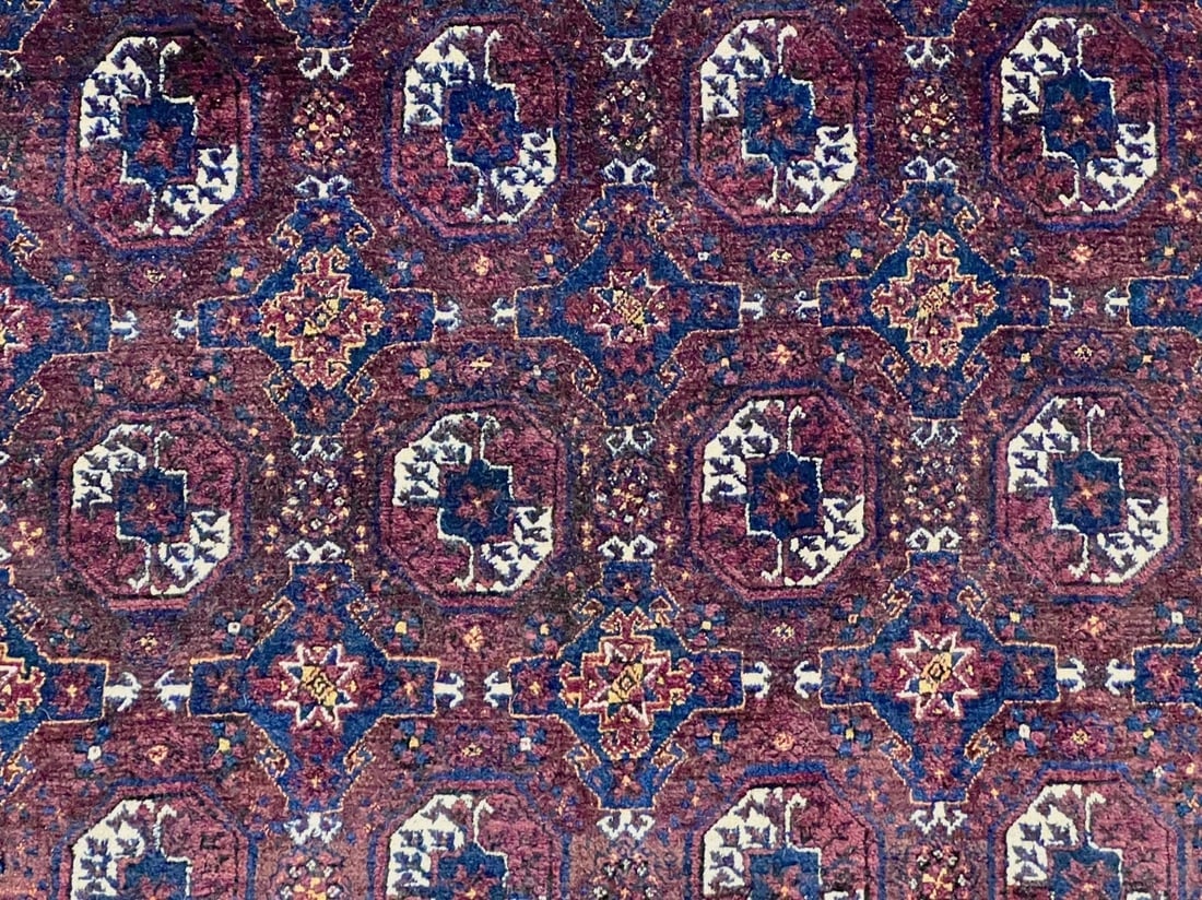 Hand Knotted Antique Persian Balouch Geometric Tribal Oriental Area Rug 4'2" x 7'11" - 7