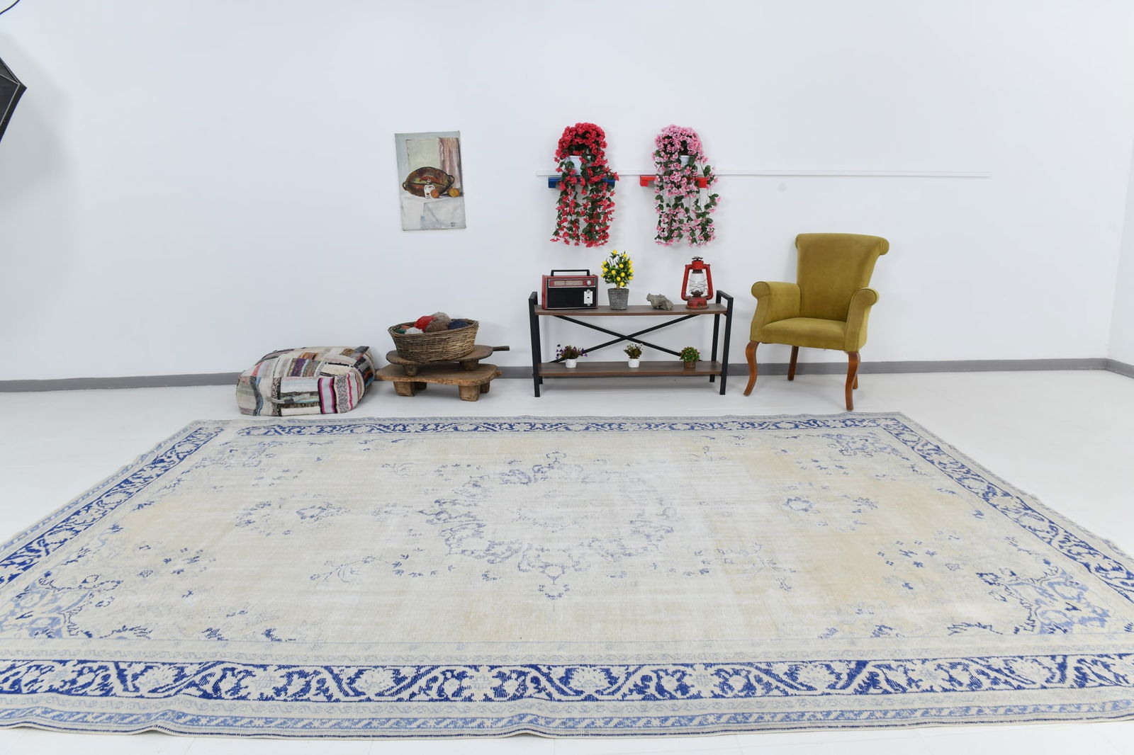 8'7'' x 12'8'' Handmade Vintage Wool Rug - 18606 - 7