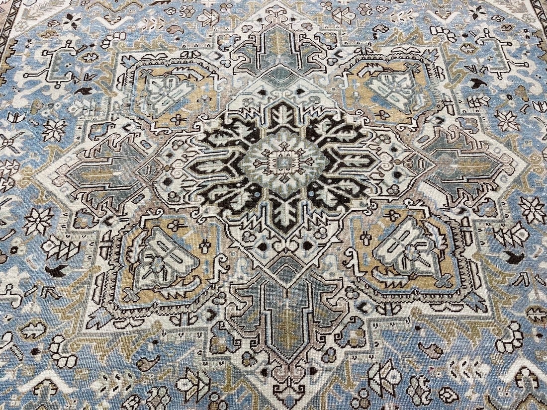 Antique Persian Heriz Rug-4952 - 7