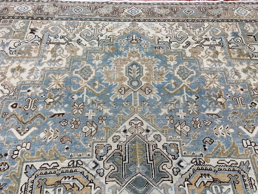 Antique Persian Heriz Rug-4952 - 8