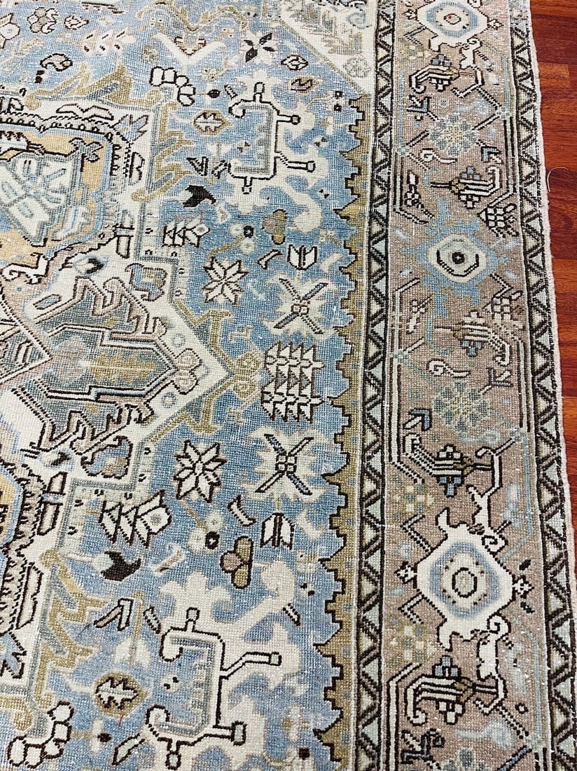Antique Persian Heriz Rug-4952 - 9