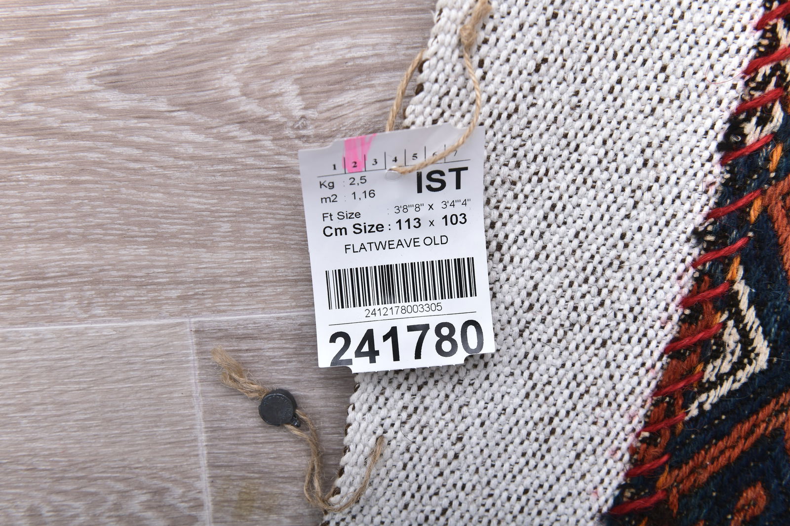 3'4'' x 3'8'' Turkish Vintage Kilim Rug - 241780 - 13