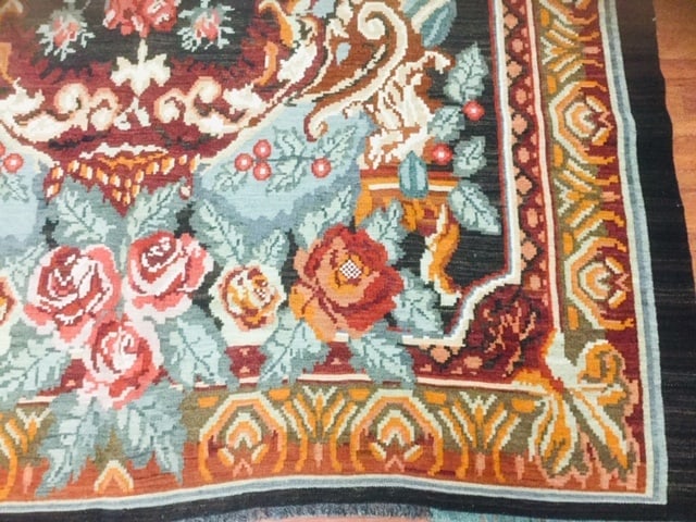 Antique European Kilim Rug- - 3