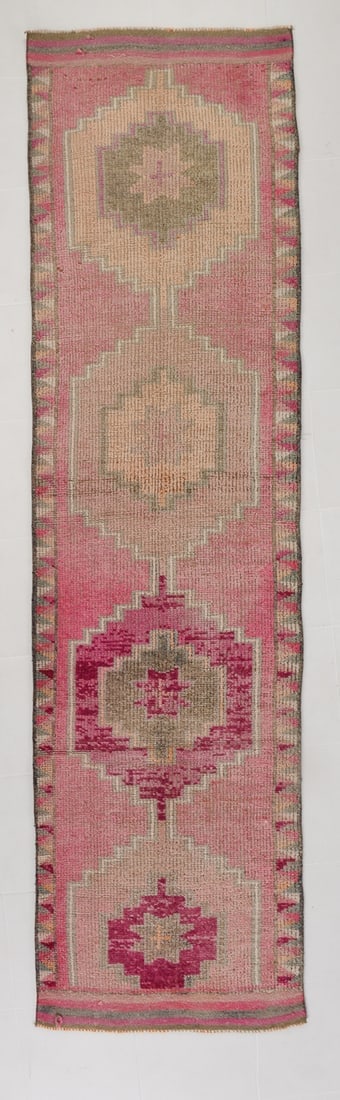 3'1'' x 11'4'' Vintage Wool Runner Rug - 18163 (1 of 20)