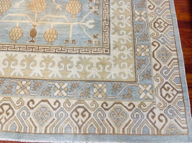 Vintage Afghany Khotan Design Rug-5284 - 6