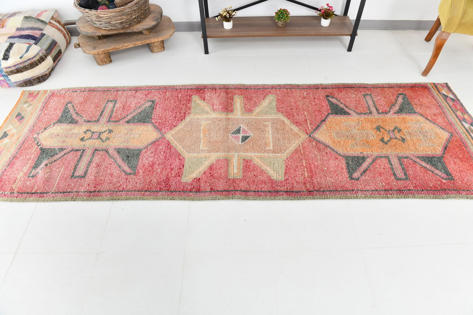 3'1'' x 10'1'' Vintage Wool Runner Rug - 23740 - 6