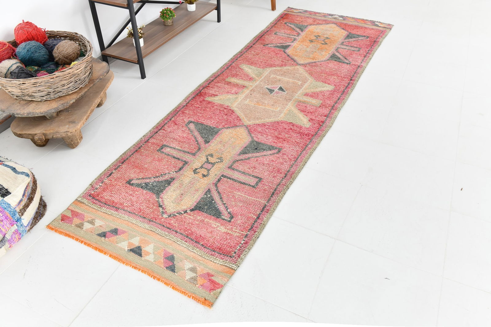 3'1'' x 10'1'' Vintage Wool Runner Rug - 23740 - 7