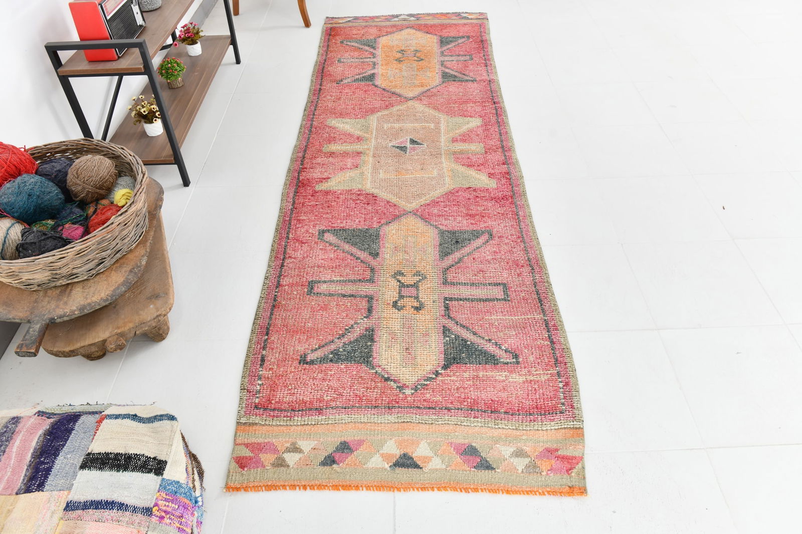 3'1'' x 10'1'' Vintage Wool Runner Rug - 23740 - 8