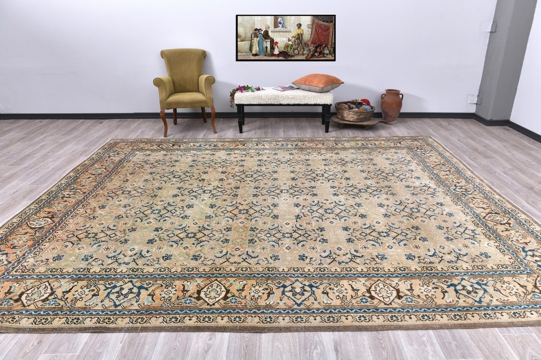 9'9'' x 13'0'' Unique Handmade Vintage Rug - 242583 (1 of 14)