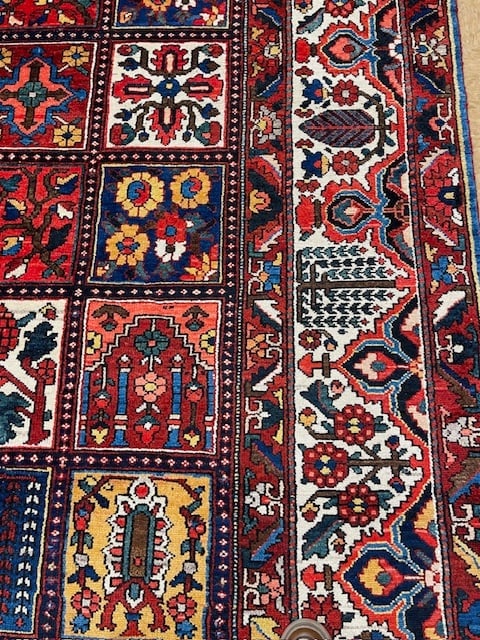 Antique Persian Garden Design Bakhtiari Rug-5205 - 10