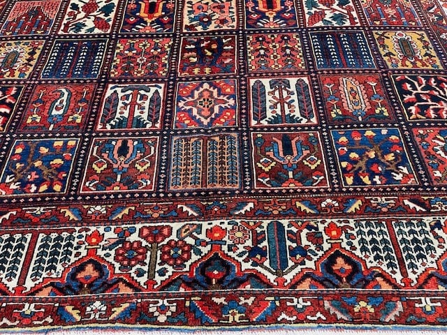 Antique Persian Garden Design Bakhtiari Rug-5205 - 6