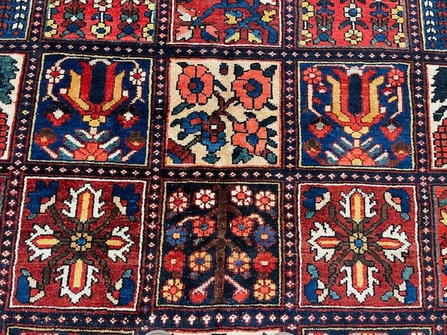 Antique Persian Garden Design Bakhtiari Rug-5205 - 9