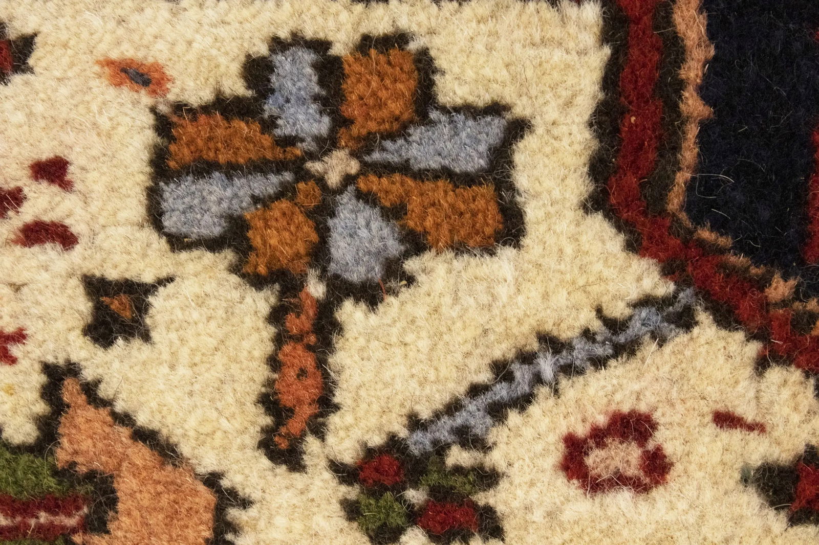 Cream 5X7 Geometric Tribal Vintage Oriental Persian Rug - 15