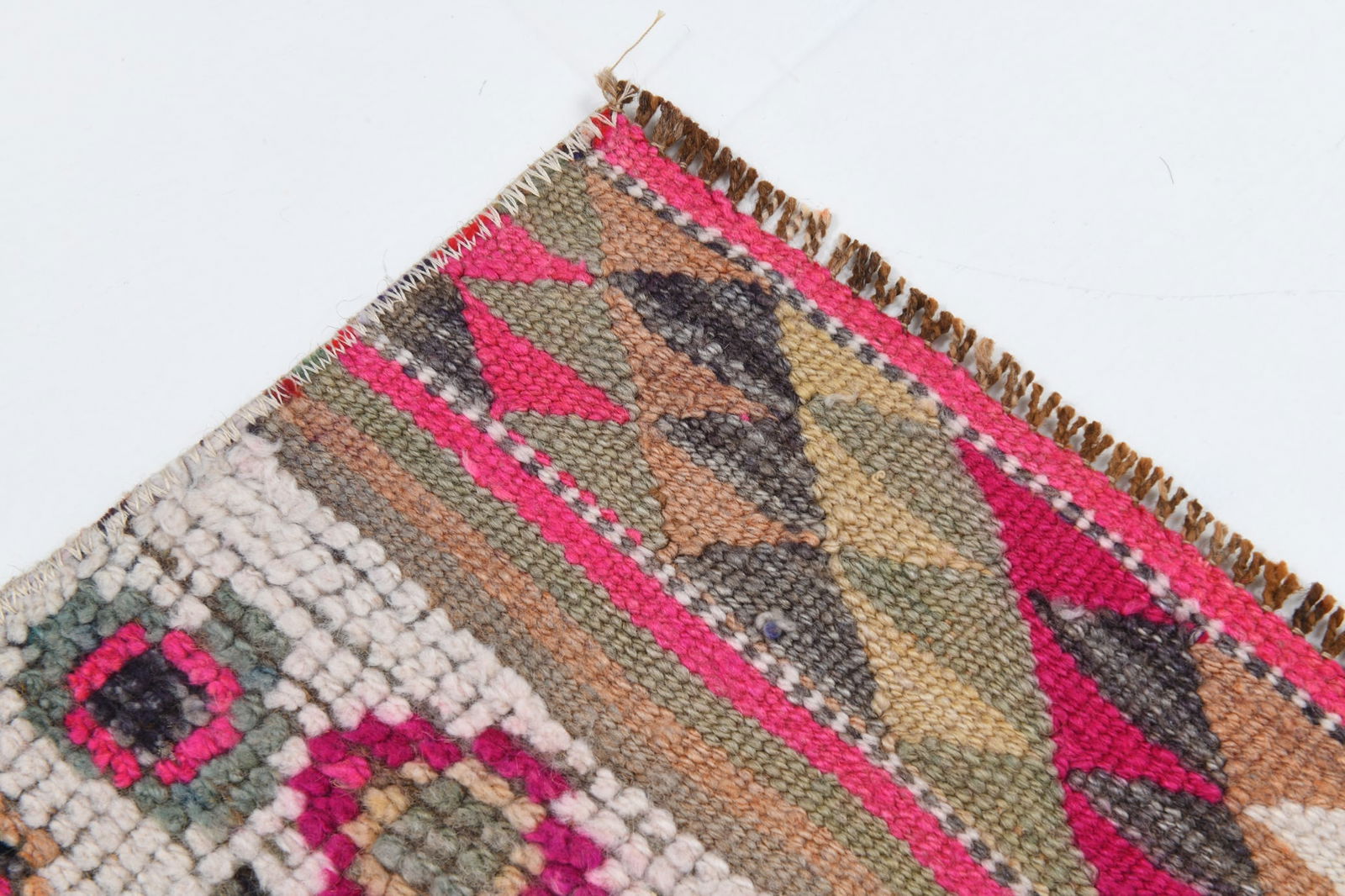 2'10'' x 10'4'' Handmade Vintage Wool Rug - 18107 - 12