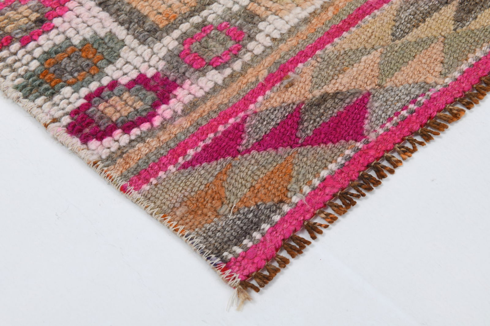 2'10'' x 10'4'' Handmade Vintage Wool Rug - 18107 - 13