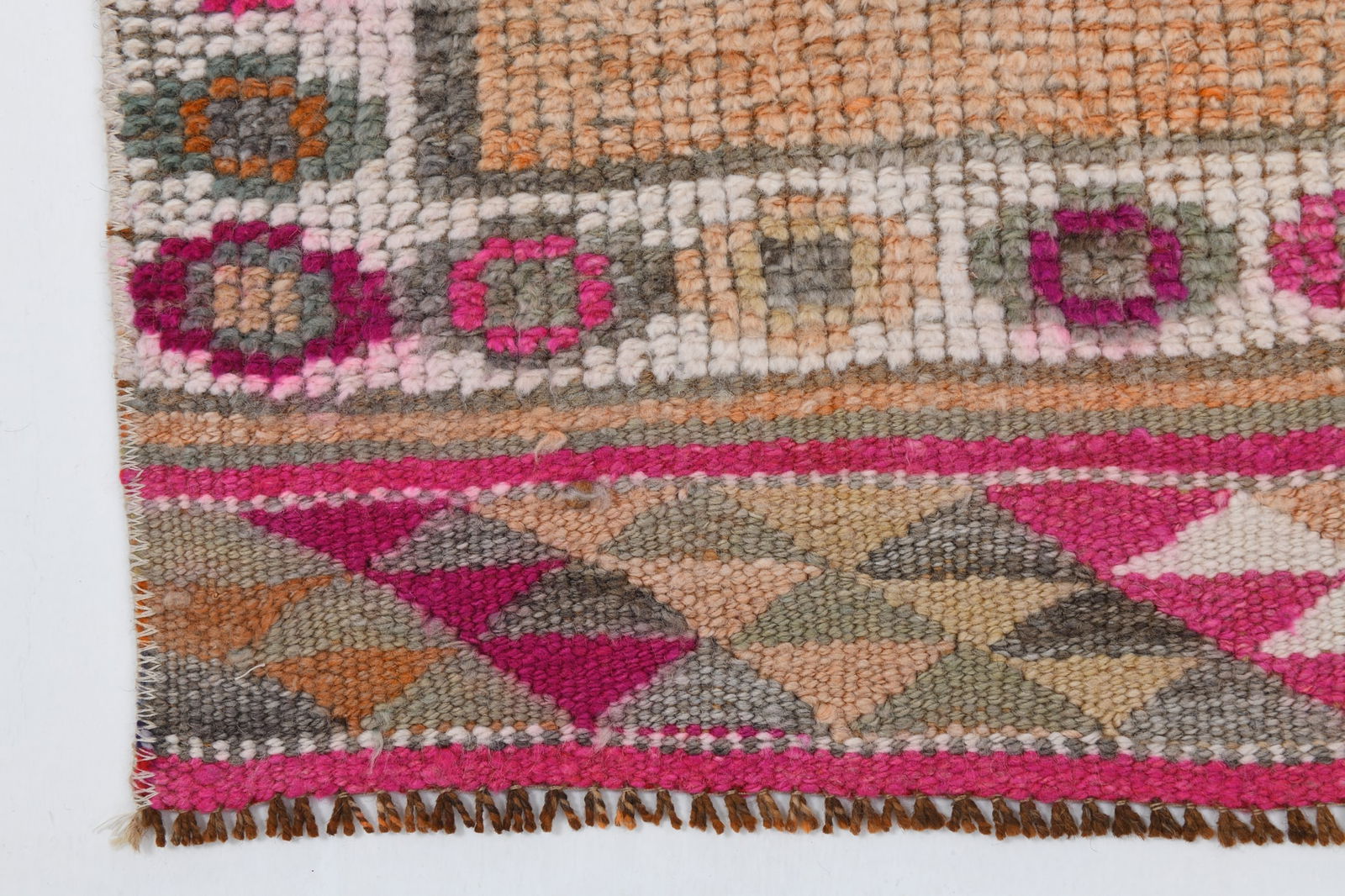 2'10'' x 10'4'' Handmade Vintage Wool Rug - 18107 - 14
