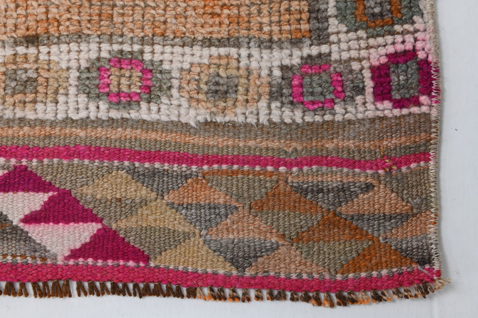 2'10'' x 10'4'' Handmade Vintage Wool Rug - 18107 - 15