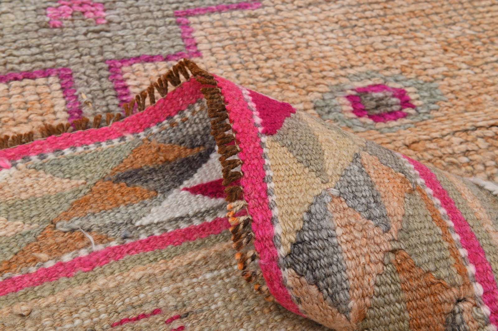 2'10'' x 10'4'' Handmade Vintage Wool Rug - 18107 - 18