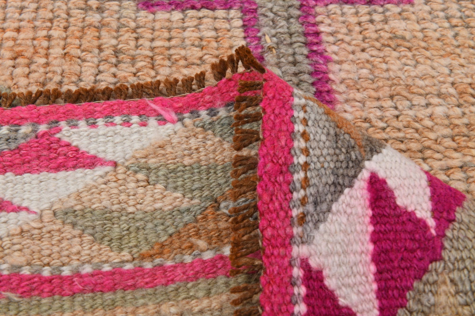 2'10'' x 10'4'' Handmade Vintage Wool Rug - 18107 - 19