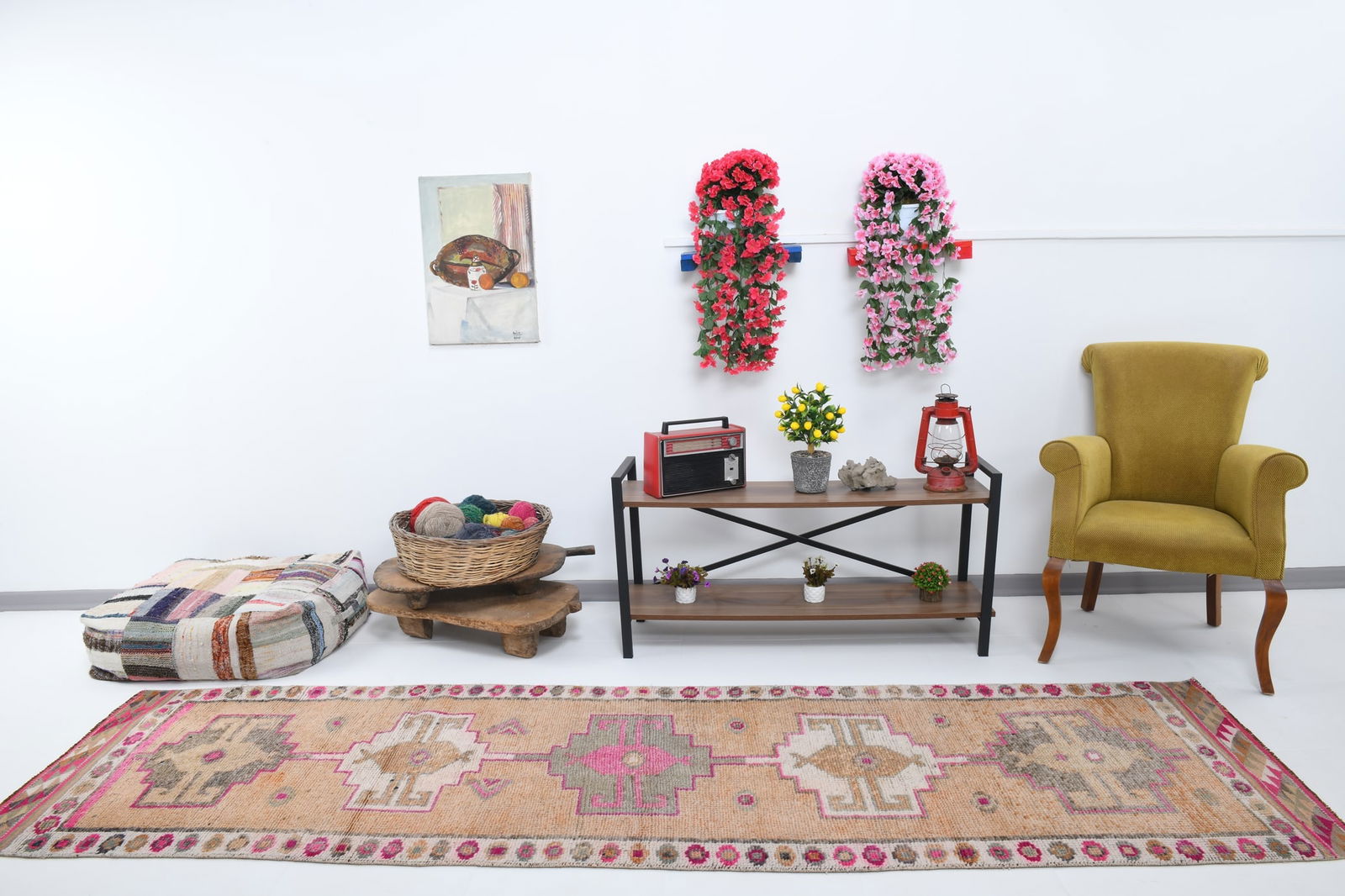 2'10'' x 10'4'' Handmade Vintage Wool Rug - 18107 (1 of 20)