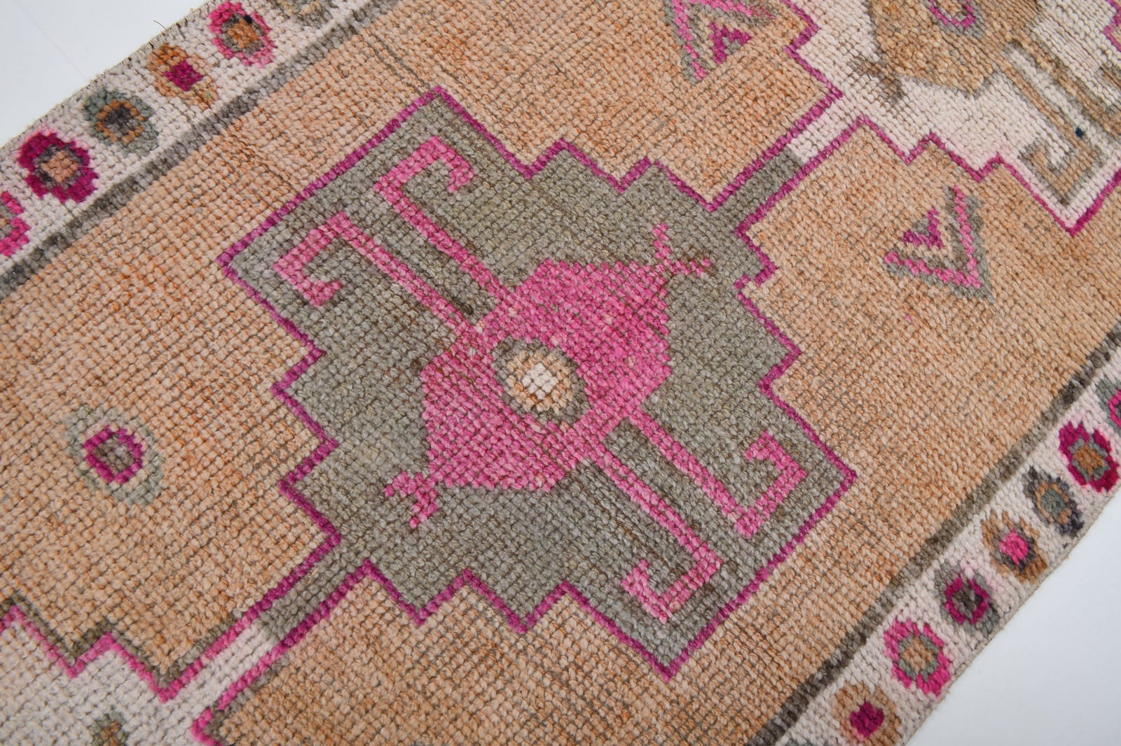 2'10'' x 10'4'' Handmade Vintage Wool Rug - 18107 - 7