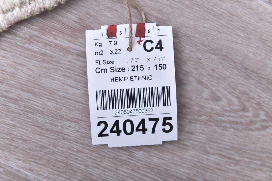 4'11'' x 7'0'' Handmade Vintage Wool Rug - 240475 - 16