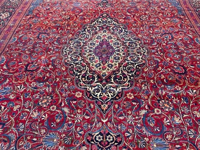 Antique Persian kashan rug-3281 - 7