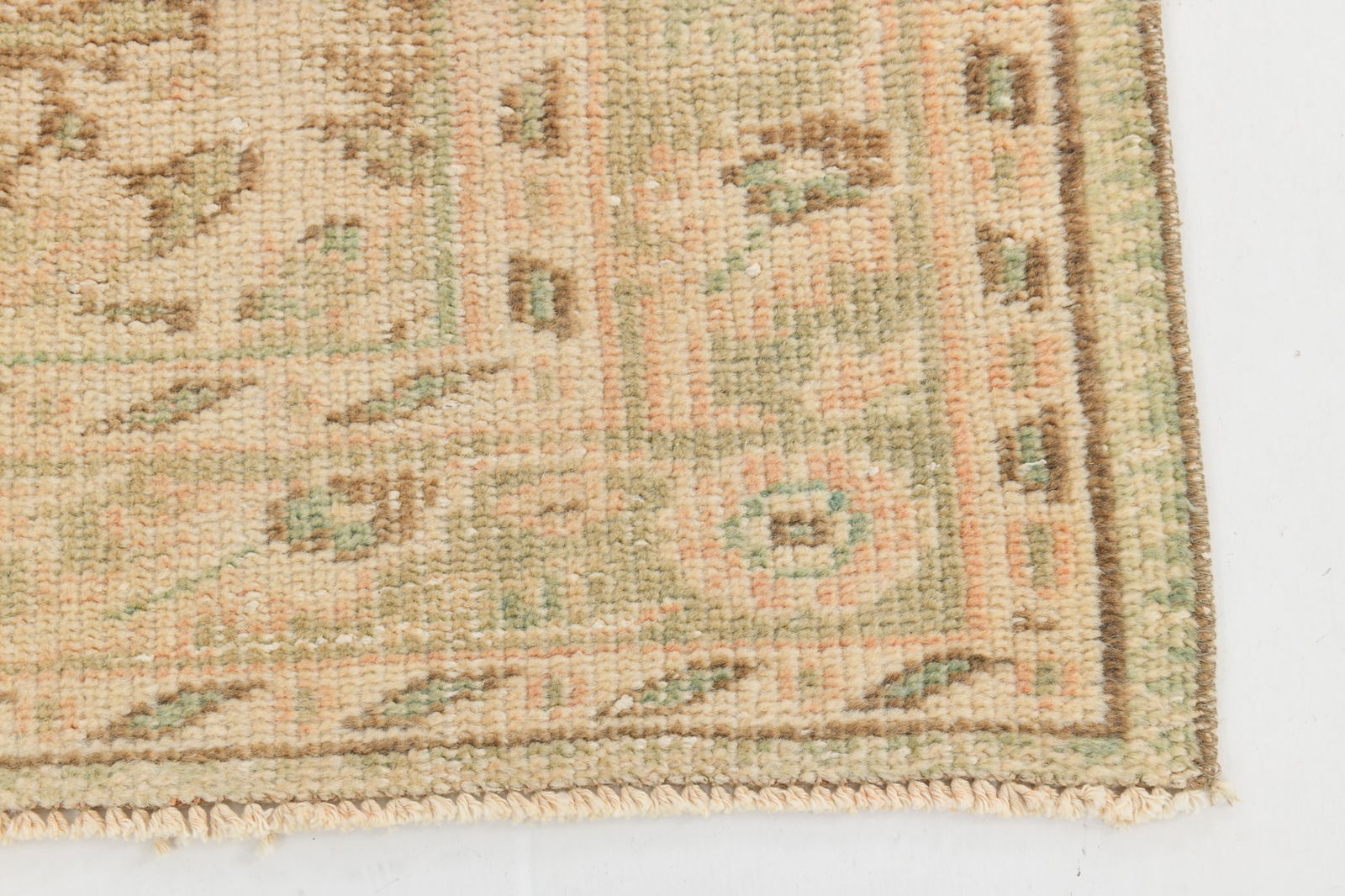 6'4'' x 8'6'' Handmade Vintage Wool Rug - 6488 - 15