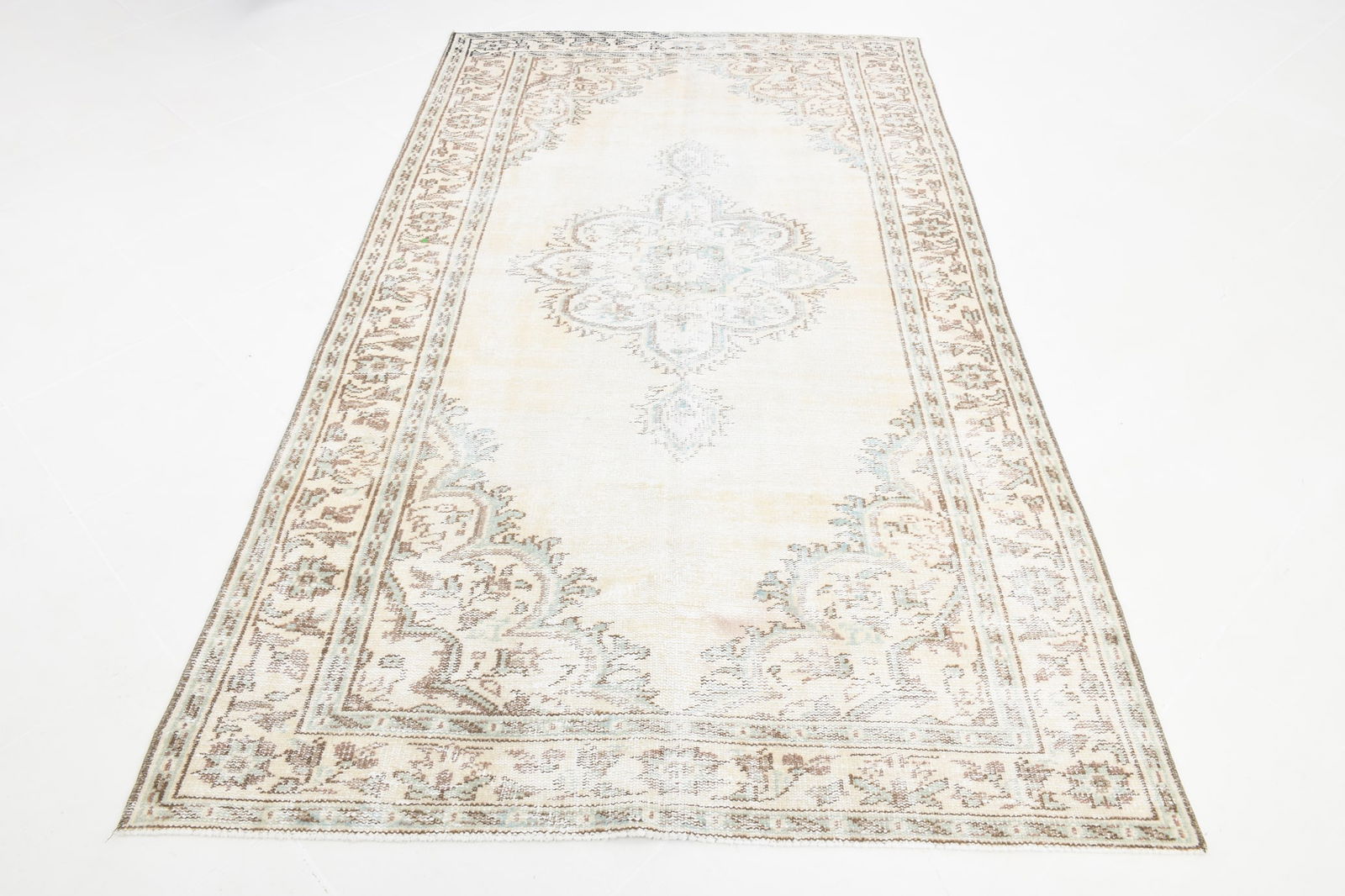 5'0'' x 8'11'' Handmade Vintage Wool Rug - 3570 - 2