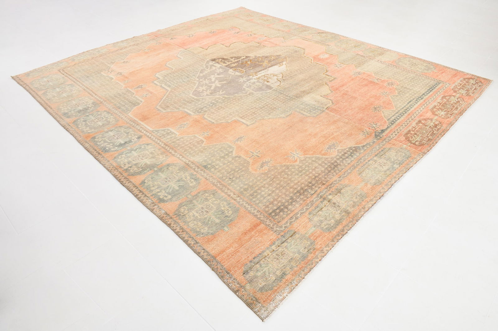 10'6'' x 11'10'' Turkish Vintage Runner Rug - 19431 - 3
