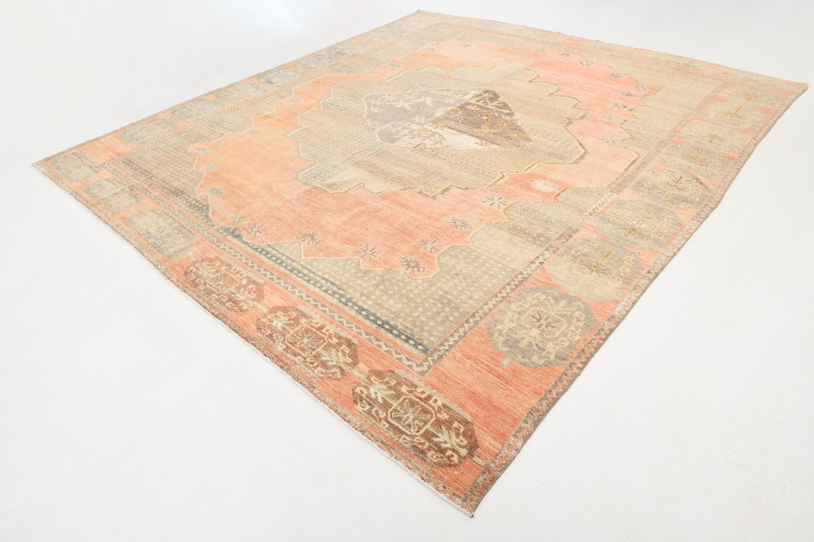 10'6'' x 11'10'' Turkish Vintage Runner Rug - 19431 - 4