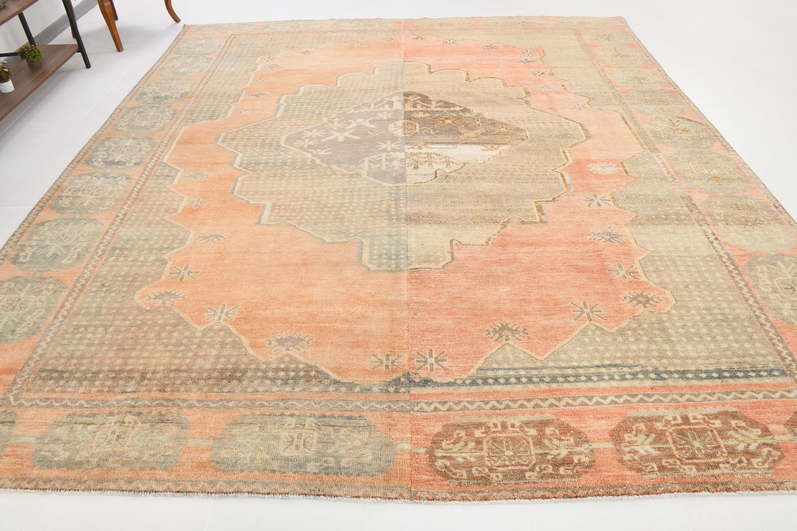10'6'' x 11'10'' Turkish Vintage Runner Rug - 19431 - 8