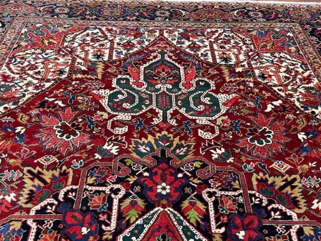 Antique Persian Heriz rug-5052 - 10