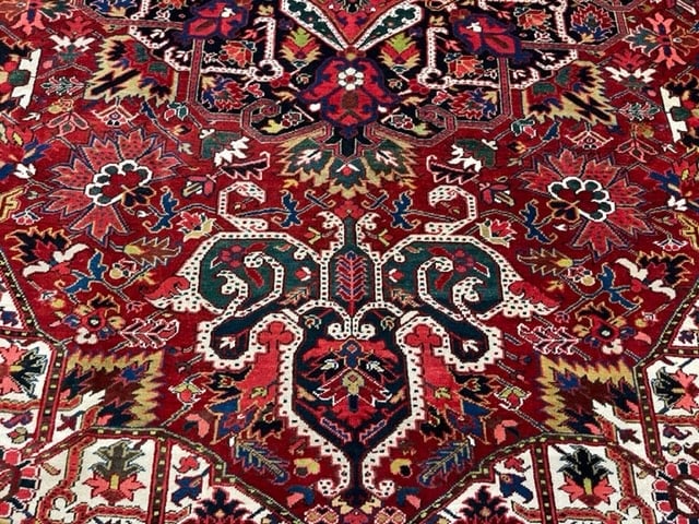 Antique Persian Heriz rug-5052 - 7