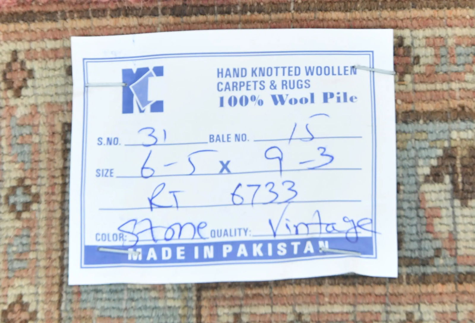 Semi Antique Muted Salmon Floral 6X9 Distressed Vintage Oriental Rug - 13