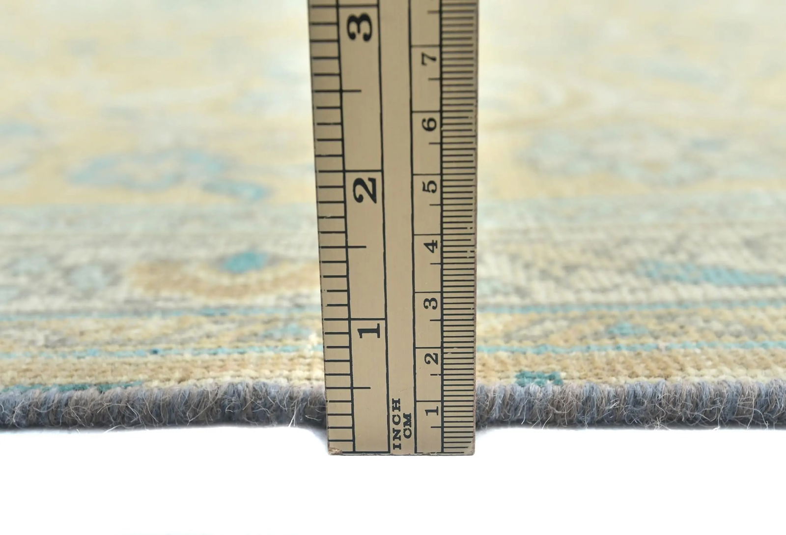 Semi Antique Muted Khaki Floral 7X10 Distressed Vintage Oriental Rug - 10