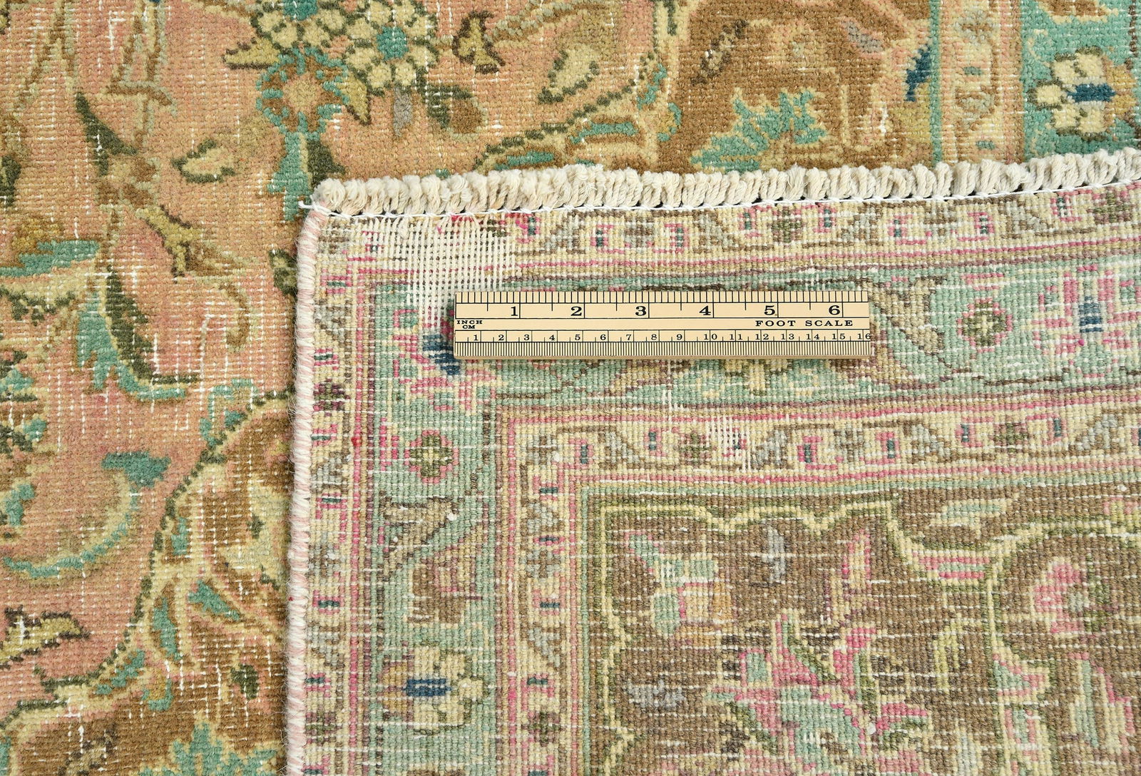 Semi Antique Floral Traditional 6X9 Distressed Vintage Oriental Rug - 11