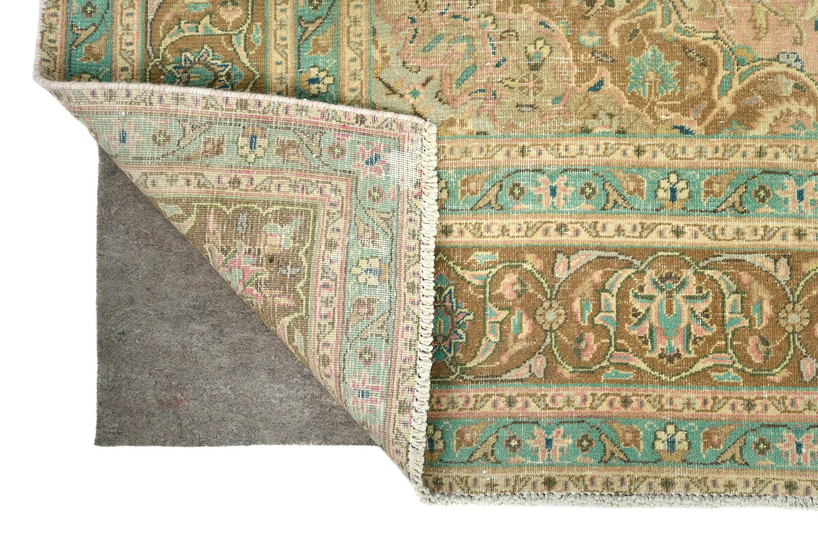 Semi Antique Floral Traditional 6X9 Distressed Vintage Oriental Rug - 12