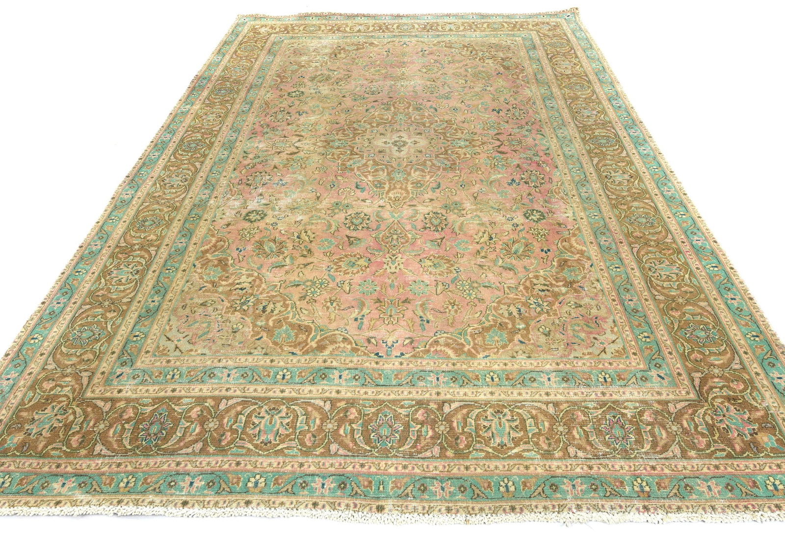 Semi Antique Floral Traditional 6X9 Distressed Vintage Oriental Rug - 2
