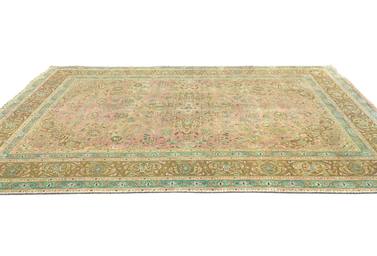 Semi Antique Floral Traditional 6X9 Distressed Vintage Oriental Rug - 4