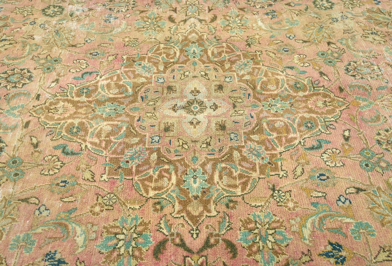 Semi Antique Floral Traditional 6X9 Distressed Vintage Oriental Rug - 5