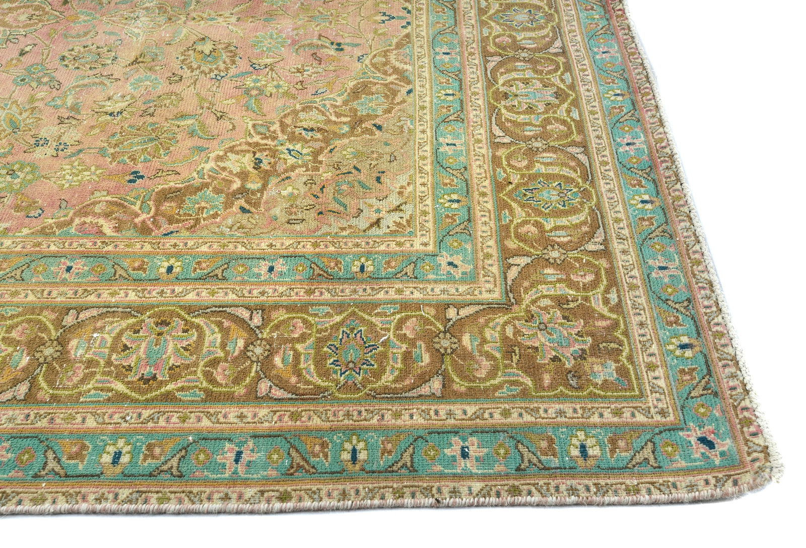 Semi Antique Floral Traditional 6X9 Distressed Vintage Oriental Rug - 8