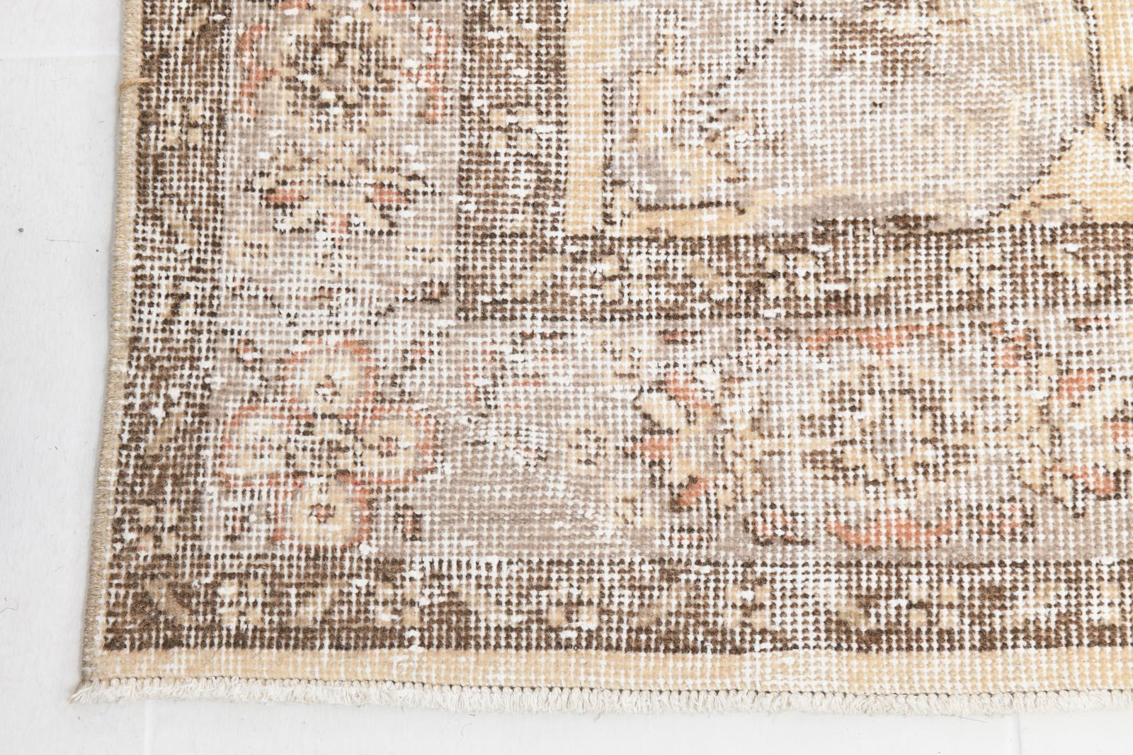 6'2'' x 10'1'' Handmade Vintage Wool Rug - 4999 - 13