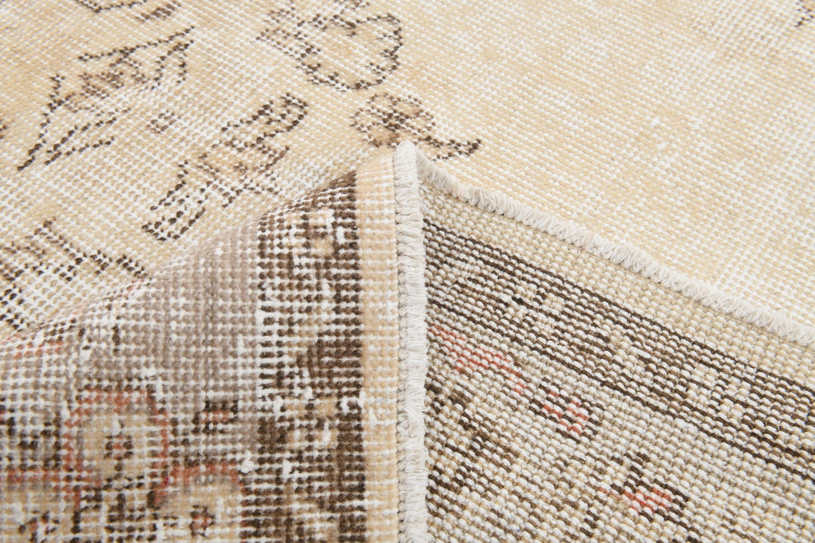 6'2'' x 10'1'' Handmade Vintage Wool Rug - 4999 - 16