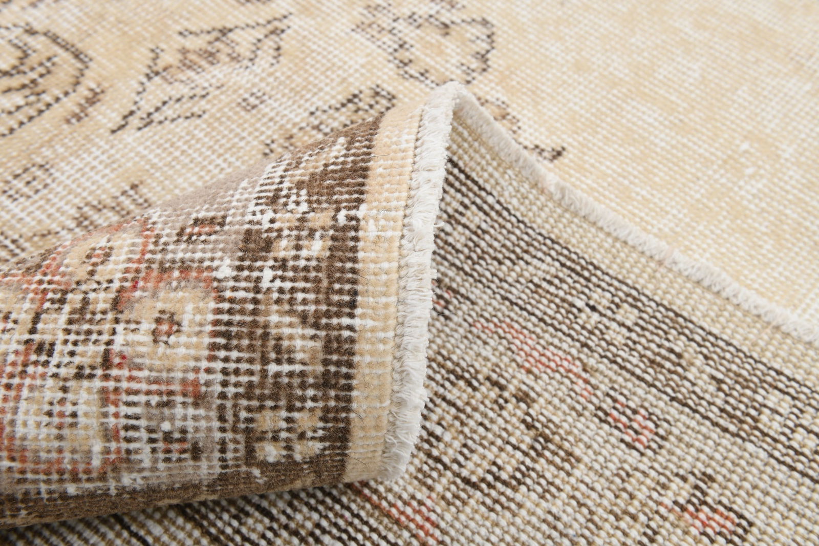 6'2'' x 10'1'' Handmade Vintage Wool Rug - 4999 - 17