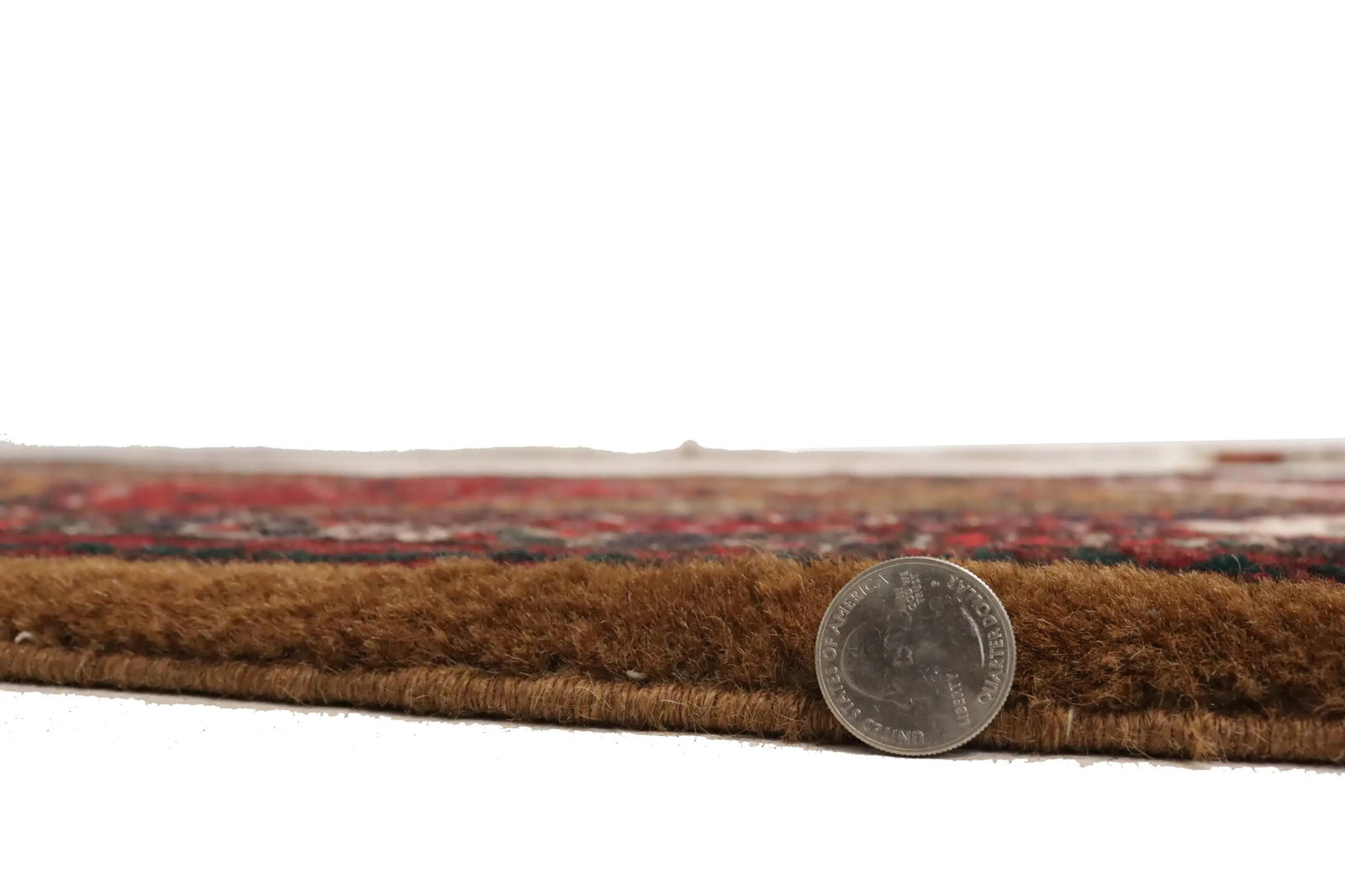 Vintage Red Tribal 2'4X4 Meshkin Persian Rug - 11