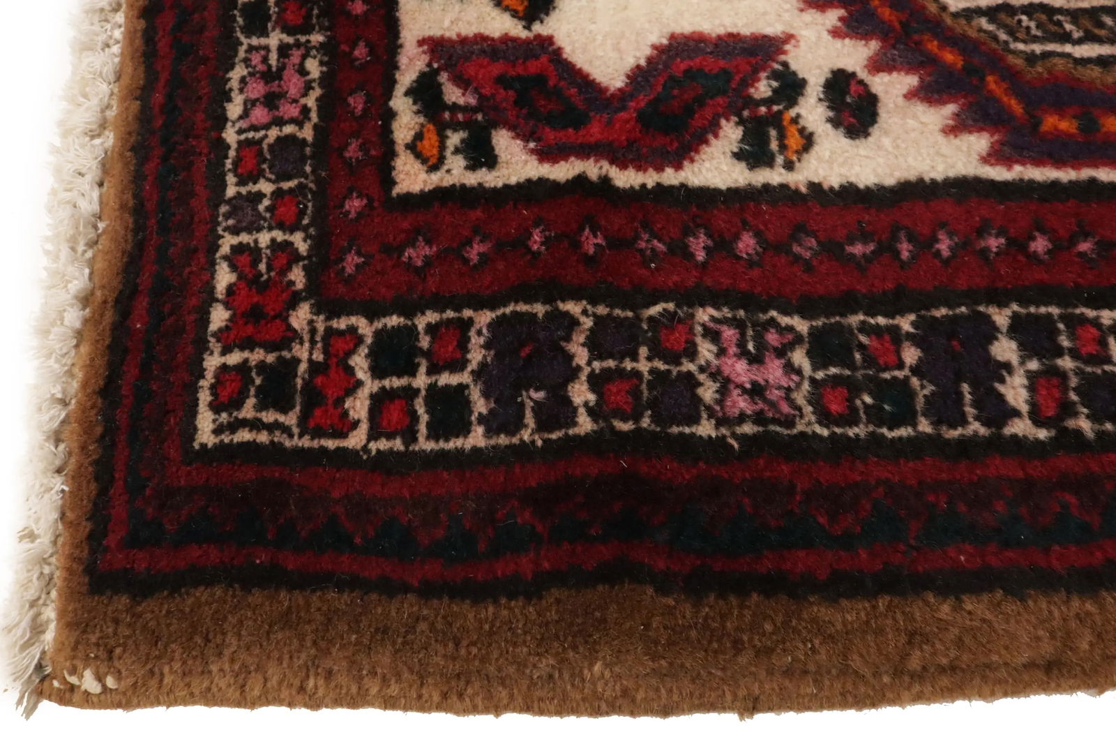 Vintage Red Tribal 2'4X4 Meshkin Persian Rug - 9