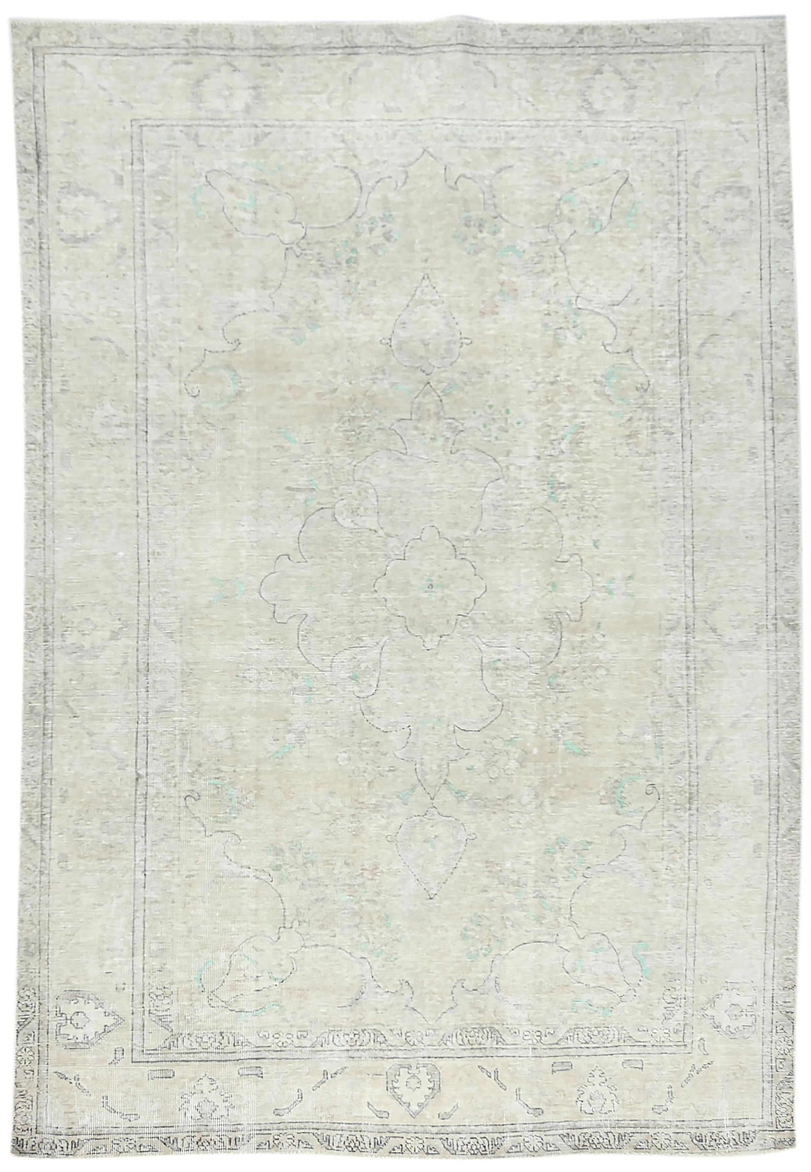 Antique Floral Traditional 6X10 Distressed Vintage Oriental Rug (1 of 12)